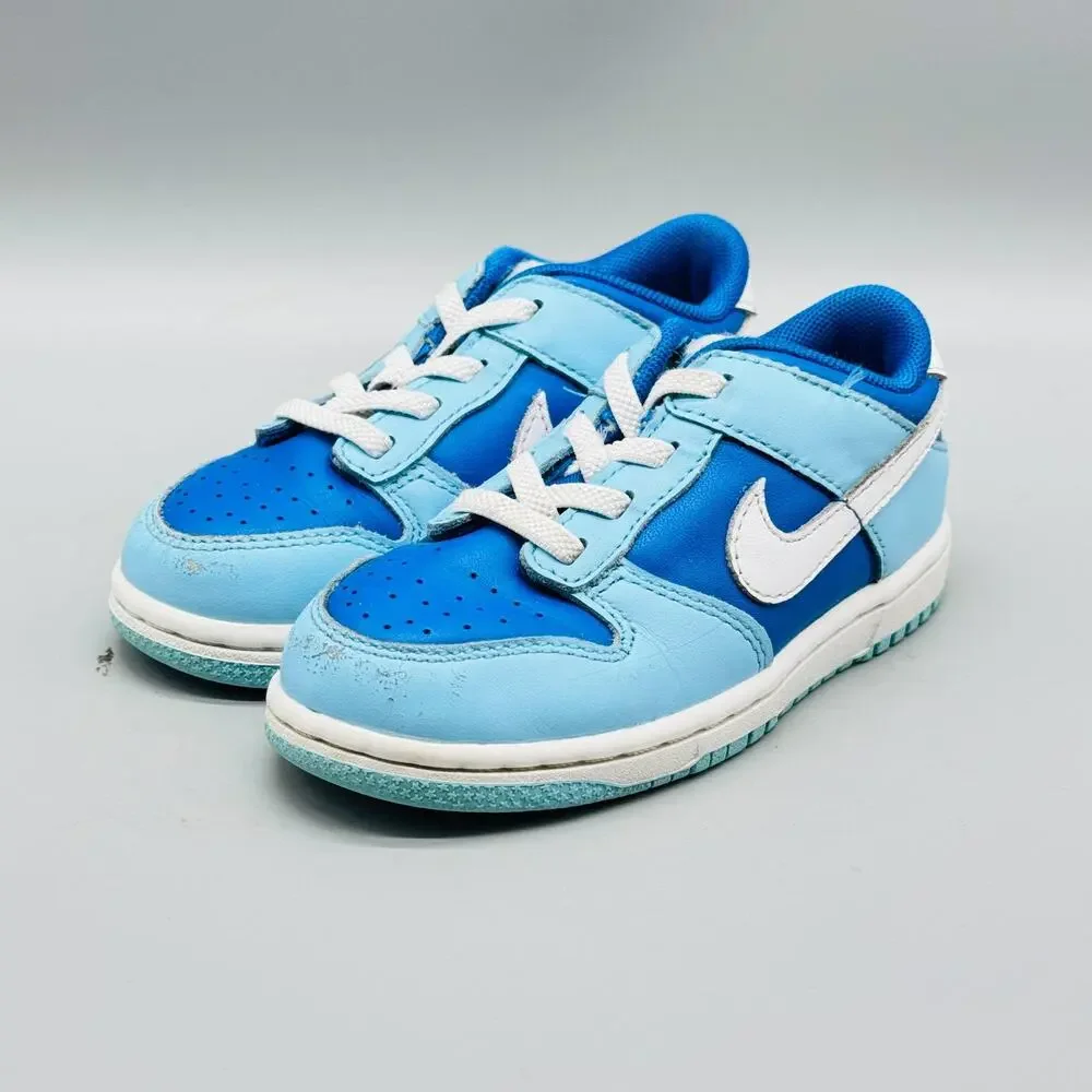 Nike Shoes Kids Toddler 9 c Blue White Dunk Low Top Athletic Sneaker Trainers